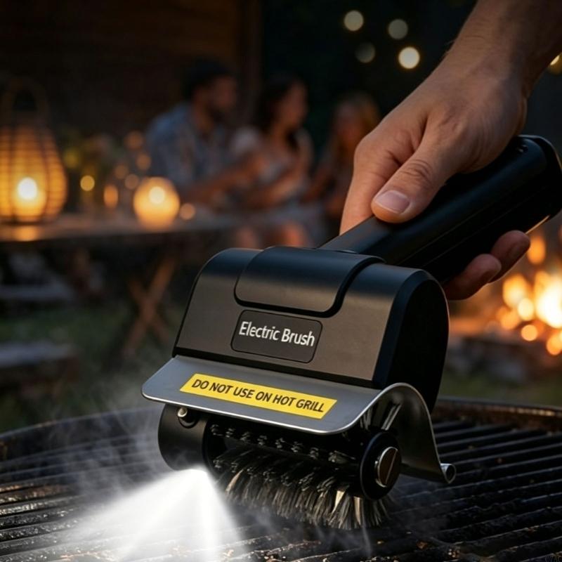 Outdoor Power Brush - 2000mAh Pil Kumandalı Barbekü Scrubber Kamp