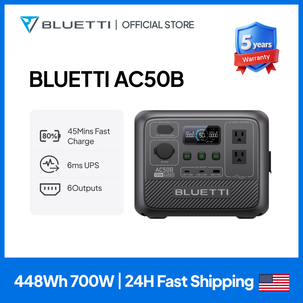 Outdoor Powerwall - BLUETTI AC50B Taşınabilir Güç İstasyonu 700W