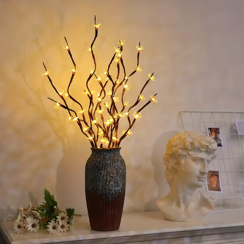 Outdoor Power For Lights - 1/2 adet 20LED kiraz çiçeği ağacı