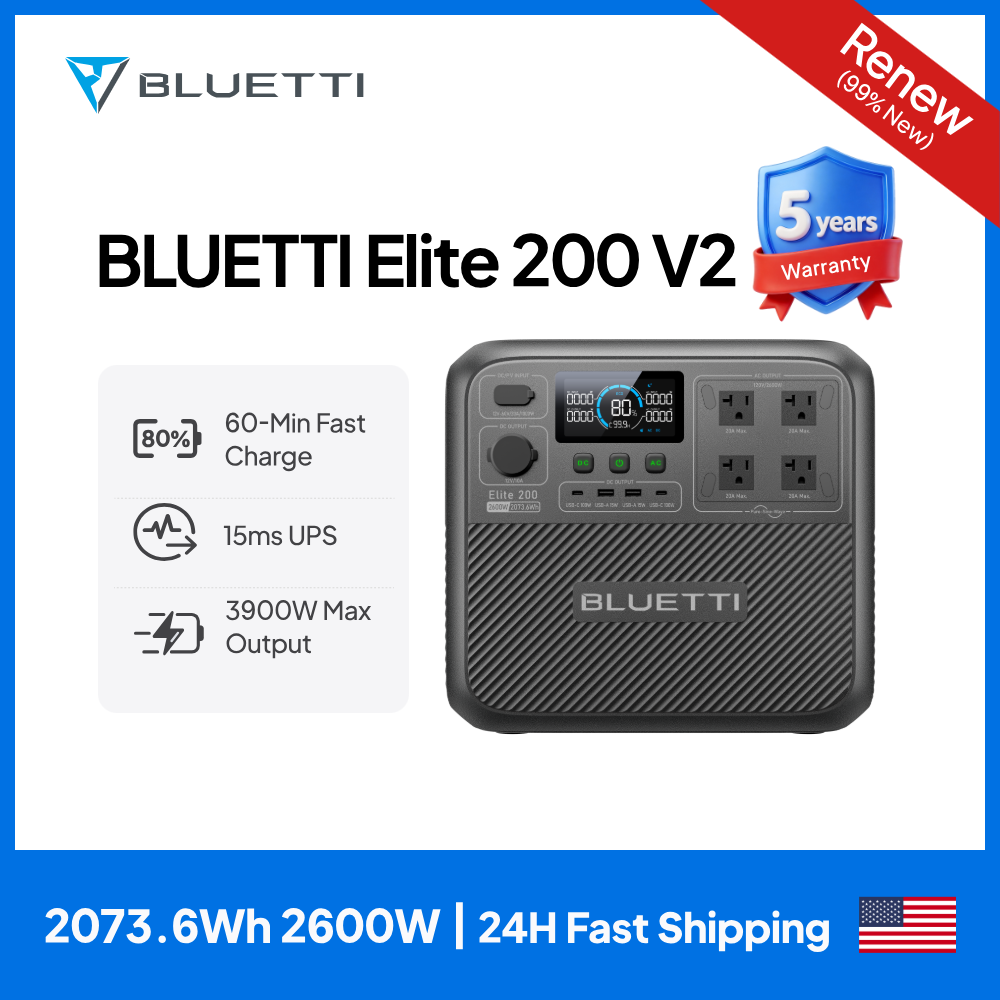 Outdoor Powerwall - 【Yenileme】BLUETTI Elite 200 V2 Taşınabilir Güç
