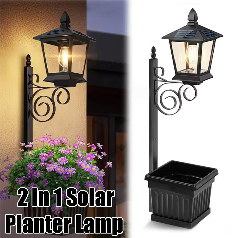 Outdoor Power For Lights - Güneş Enerjili 2'si 1 Arada Saksı