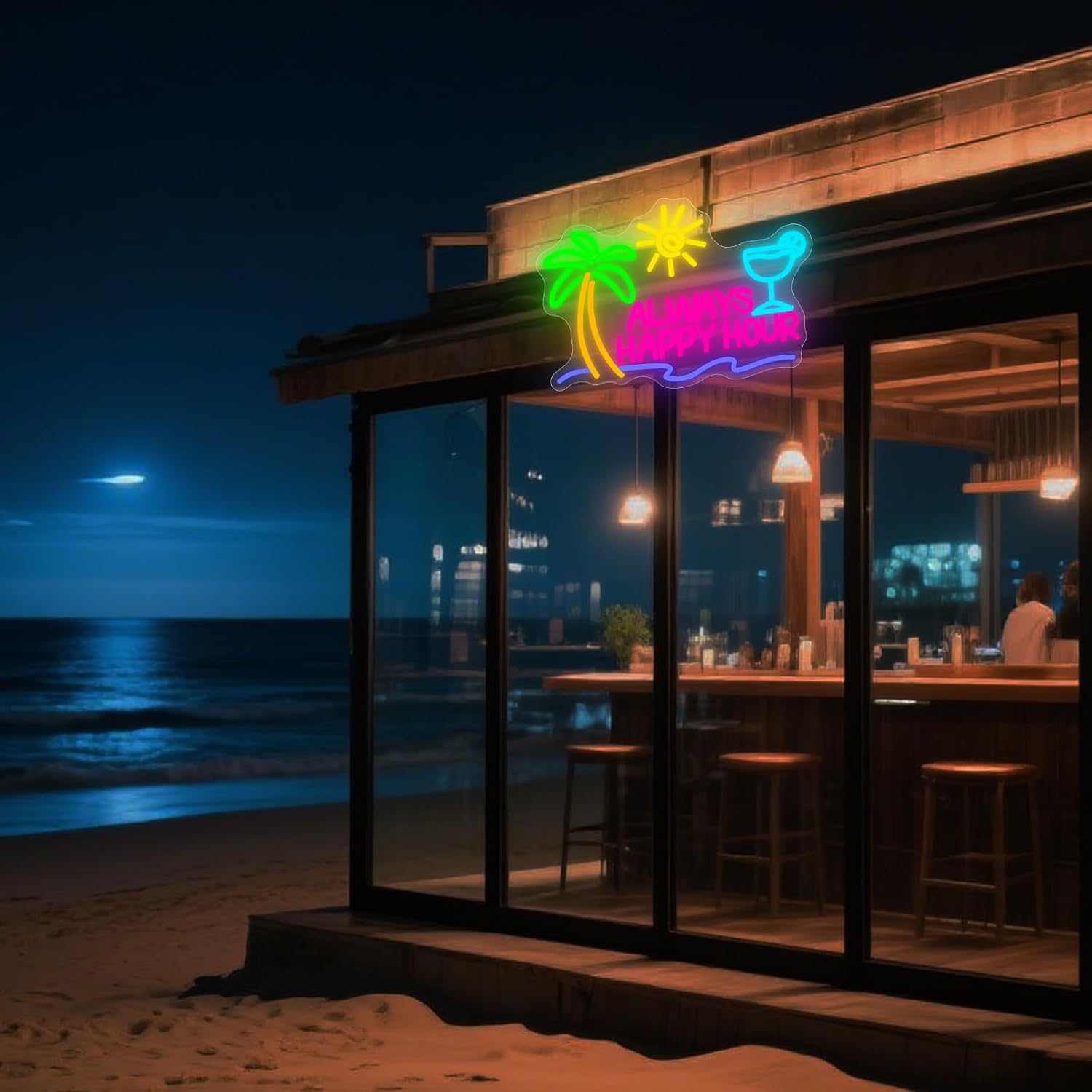Always Happy Hour Neon Tabela  - Outdoor Power Bar incelemesi ve fiyatı