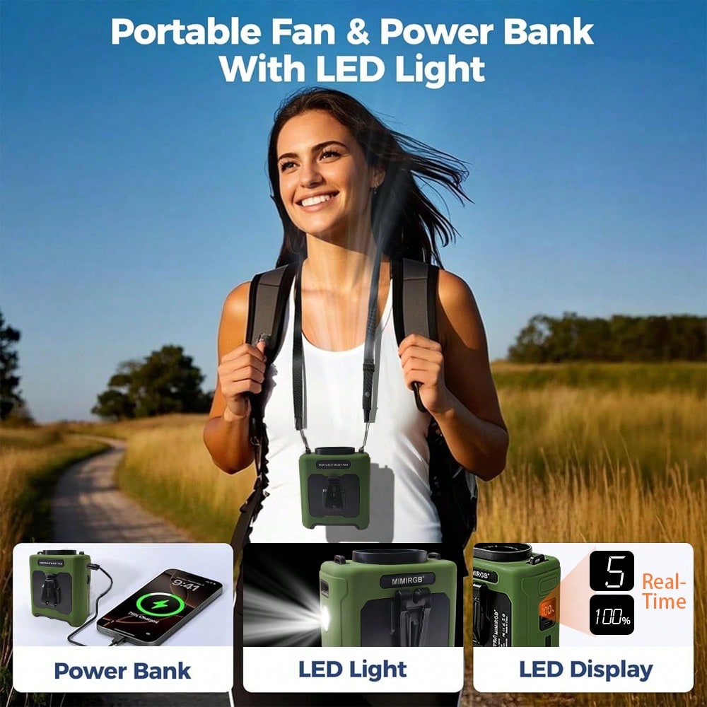 10000mAh Taşınabilir Bel Fanı, - Outdoor Power Nz incelemesi ve fiyatı