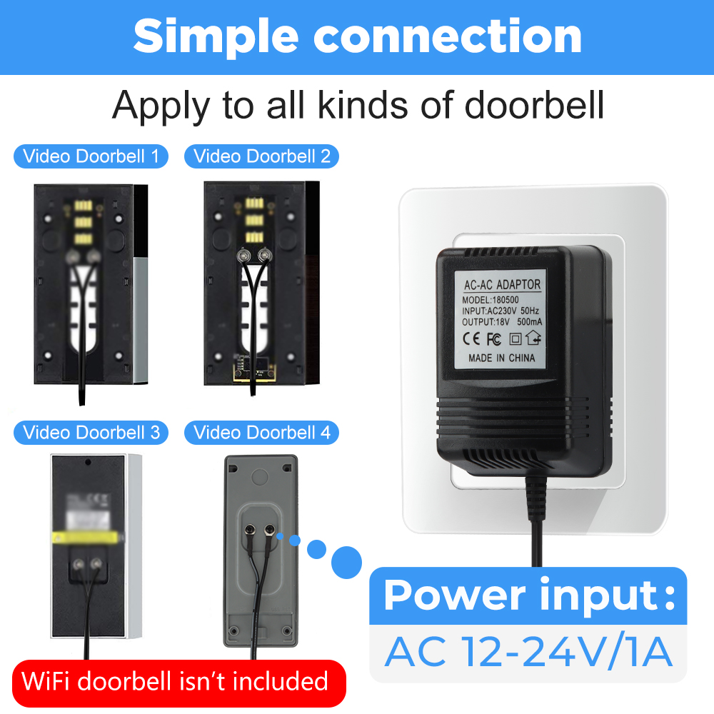 ABD İngiltere AB Fişi 18V AC'd - Outdoor Power Adapter Ring incelemesi ve fiyatı
